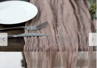 Dusty rose table runners